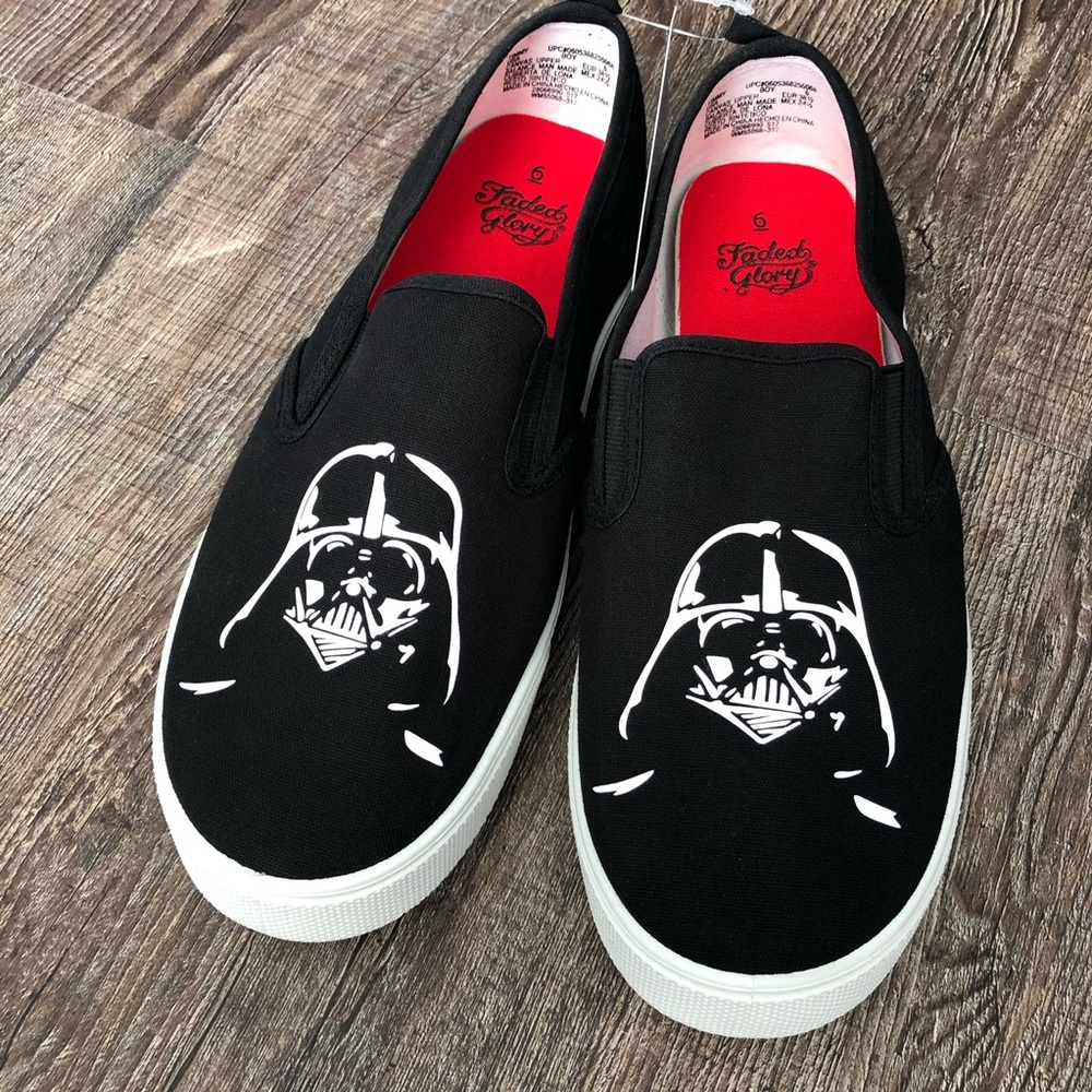 NEW Custom Made Boys Size 6 Darth Vader Shoes